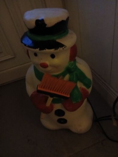 Christmas items santa and snowman