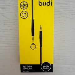 Budi Black 1.2m / 4ft Aux Cable