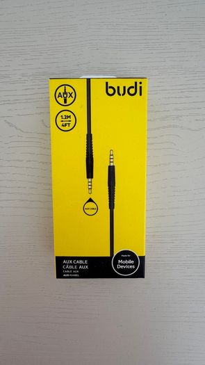 Budi Black 1.2m / 4ft Aux Cable