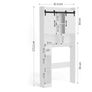 Toilet Storage Unit with 2 Sliding Door, Bathroom Storage Cabinet, Freestanding Toilet Space Saver with Adjustable Open Shelves, Laundry Cabinet Furniture, White Image 2