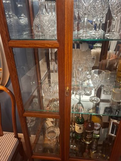 Fefco Antique Rosewood Display Cabinet