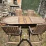 Hardwood extendable patio table Image 7