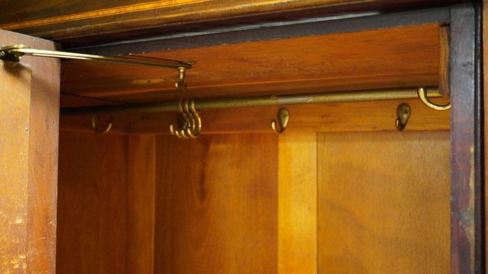 Edwardian Inlaid Mahogany Double Wardrobe