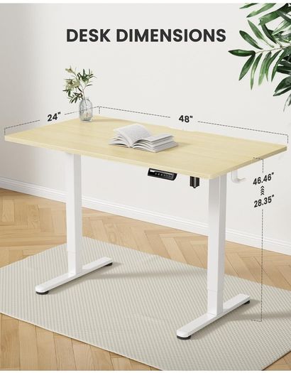 Electric Standing Desk Height Adjustable 120 x 60 cm