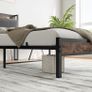 3ft Single Bed Frame with Storage Headboard,Heavy Duty Metal Upholstered Platform Bed Frame,Mattress Foundation/Strong Steel Slat Support/Under-bed Storage/Easy Assembly Image 3