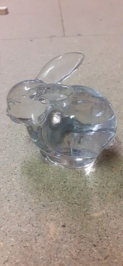 Glass rabbit ornament