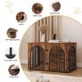 Wooden Dog Crate, Indoor Kennel for Small/Medium/Large Dogs 100 cm Image 4