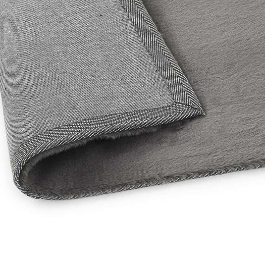 Rug 160x230 cm Faux Rabbit Fur Dark Grey