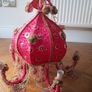 stunning bright pink chandelier ceiling light BNWT Image 8