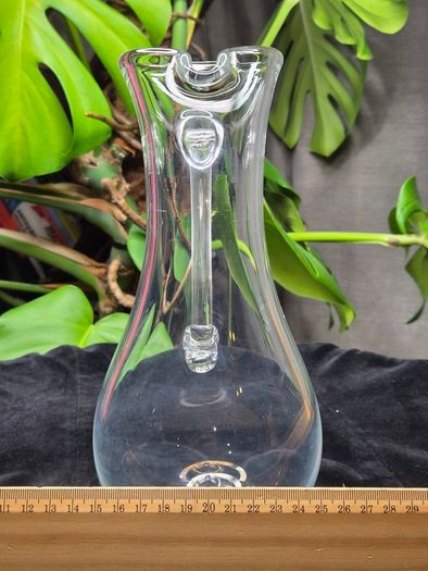 Jerpoint Glass Handcrafted Studio Art Glass Pitcher Purple Base