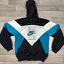 Vintage 80s Nike Hoodie Track Jacket Mens Medium Image 6