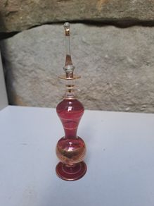 Vintage Cranberry Glass Perfume Bottle