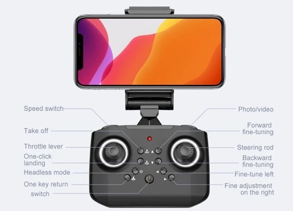 New Mini RC Drone UAV Quadrocopter WiFi FPV with HD Dual Camera Altitude Hold Foldable Four-Axis Aircraft