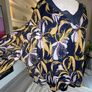 Ladies Navy & Mustard Chiffon Top from Dunnes Stores. Size UK 20-22 / EU 48-50 Image 6