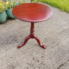 Mahogany round folding table