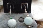 Amazonite earrings,Gemstone earrings,New.Gift.