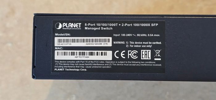 Planet GS-4210-8T2S 8 x POE + 2 x FSP managed switch