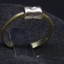 Vintage 18ct Gold Modernist Diamond Ring Two Tone Size 54.5 Image 3
