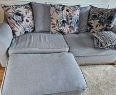 3 seater sofa with Armchair and footstool