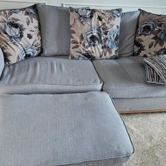 3 seater sofa with Armchair and footstool