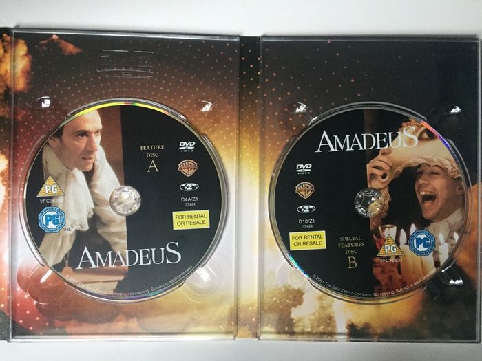 Amadeus (Milos Forman) [1984] Tom Hulce & F. Murray Abraham [Movie 2xDVD Digipack] Academy Award Winner