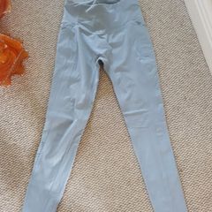 Gym and Coffee Duck Egg Blue Leggings- Size XS
