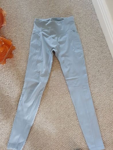 Gym and Coffee Duck Egg Blue Leggings- Size XS