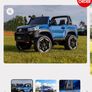 Licensed Toyota Hilux Blue RuggedX 2-Seater 24V Ride-On Jeep Image 2