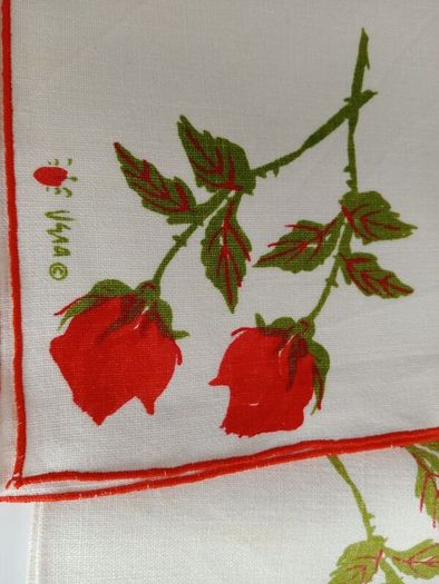 Vera Neumann, vintage table mats & napkins, vintage linen,