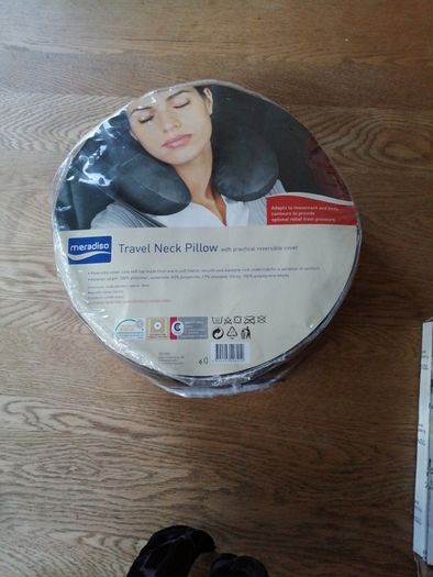 Neck Travel Pillow Black New in Bag