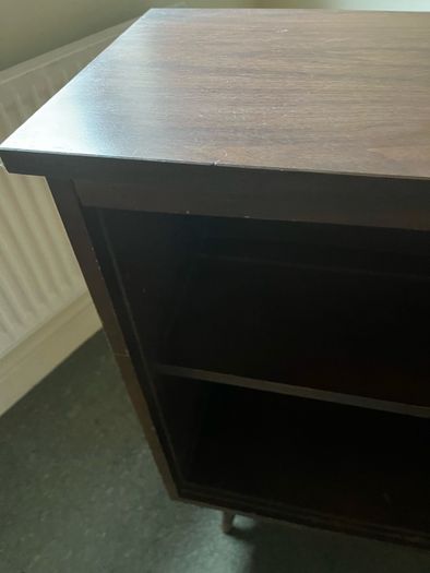 Retro vintage bookcase.