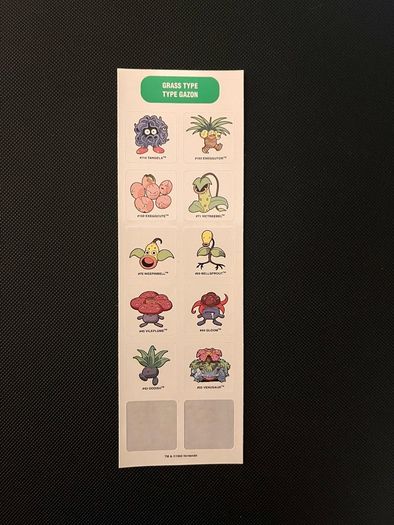 Vintage 1999 Pokemon Sandylion Sticker Sheets