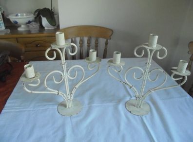 Vintage/Shabby Chic Candelabras x 2 for Sale