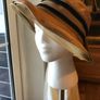 Vintage Gold Hat with beige/brown bands Image 2