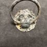 Rare  Antique Metal Architectural Lion Head Door Knocker Image 4