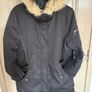 Zara down parka with removable fur hood trim Image 5