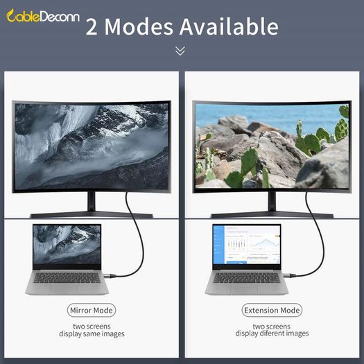 CableDeconn Premium 8K@60Hz/4K@144Hz Mini DisplayPort (Female) to DisplayPort (Male) v1.4 Bi-Directional Gold-Plated/Alloy Adapter (Brand New/Warranty)