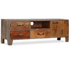 TV Cabinet Solid Wood Vintage 118x30x40 cm