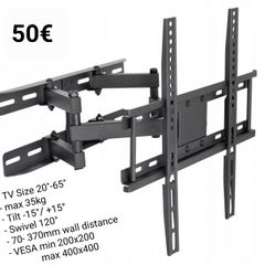 Tv Wall Mount Bracket Tilt and Swivel 20" - 65"