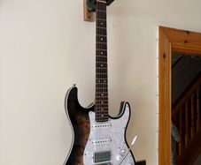 Jet Guitars JS-450 QTBR Roasted Maple / Rosewood HSS - Transparent