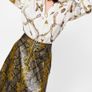 ZARA  shiny SNAKESKIN print skirt bloggers favourite Image 3
