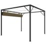 Garden Gazebo with Retractable Roof Taupe Image 3
