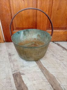 antique brass pot fan pot