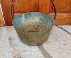 antique brass pot fan pot