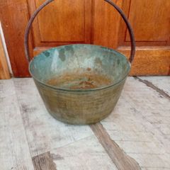 antique brass pot fan pot