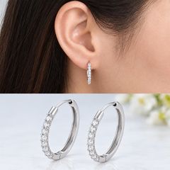 0.54ct lab grown diamond hoop earrings