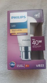 Philips LED Bulb 40W A60 B22 4W 470 Lumen Warm White 2700K