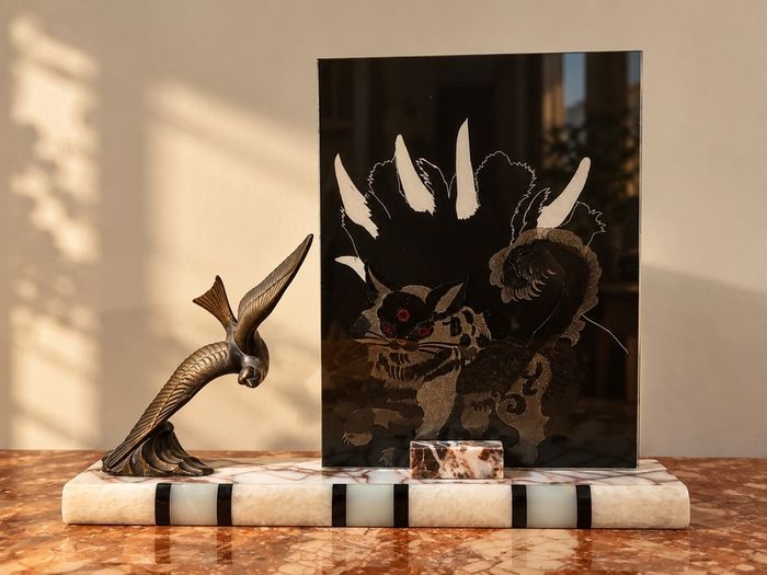 Antique marble frame