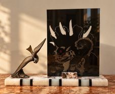 Antique marble frame