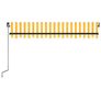 Manual Retractable Awning with LED 350x250 cm Yellow and White Image 2